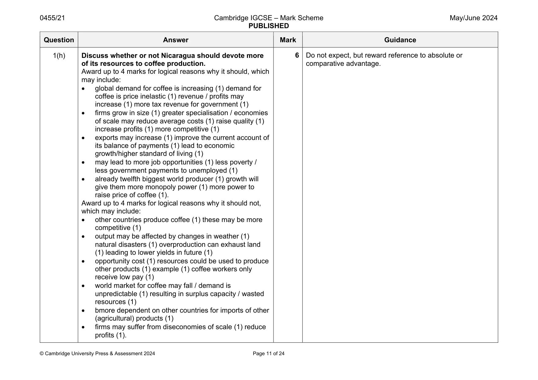Mark scheme, page 11 of 24