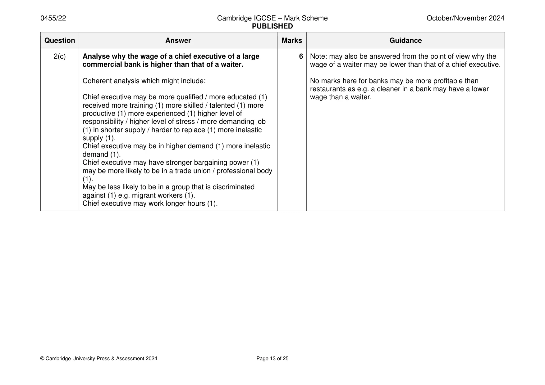 Mark scheme, page 13 of 25