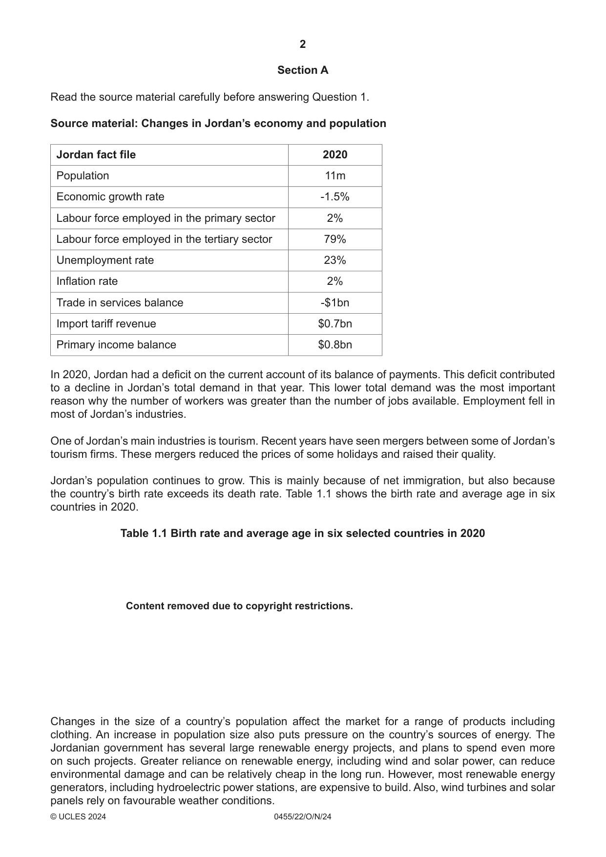 Cambridge IGCSE Economics 0455 2024 Oct/Nov Paper 2 · Variant 2 question paper, page 2 of 8