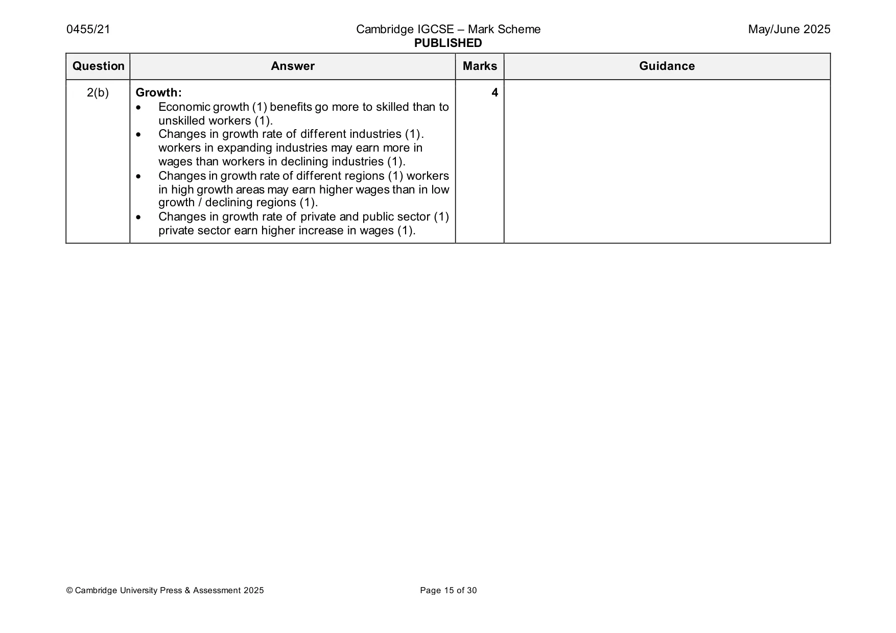 Mark scheme, page 15 of 30