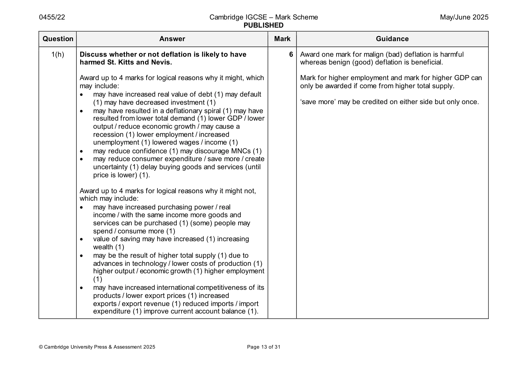 Mark scheme, page 13 of 31