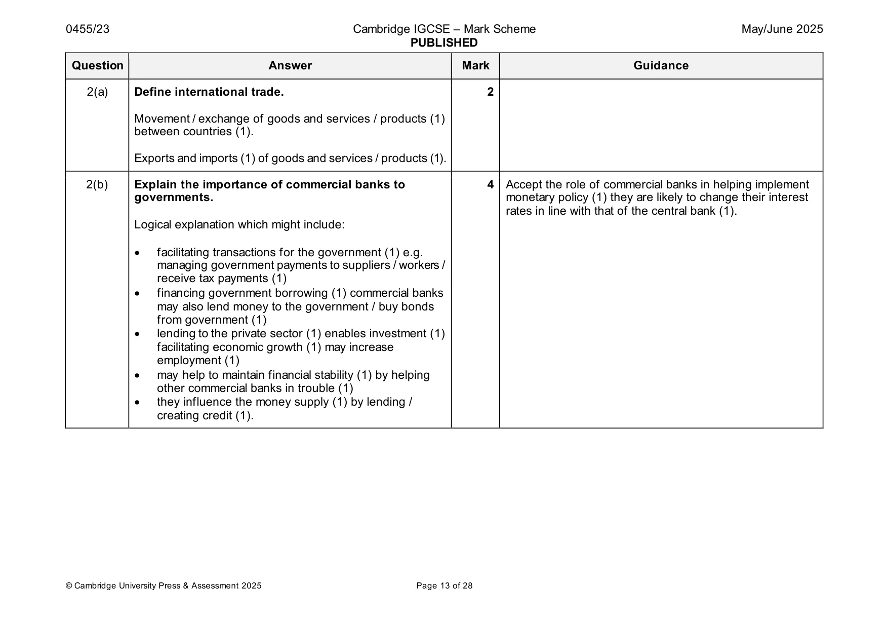 Mark scheme, page 13 of 28
