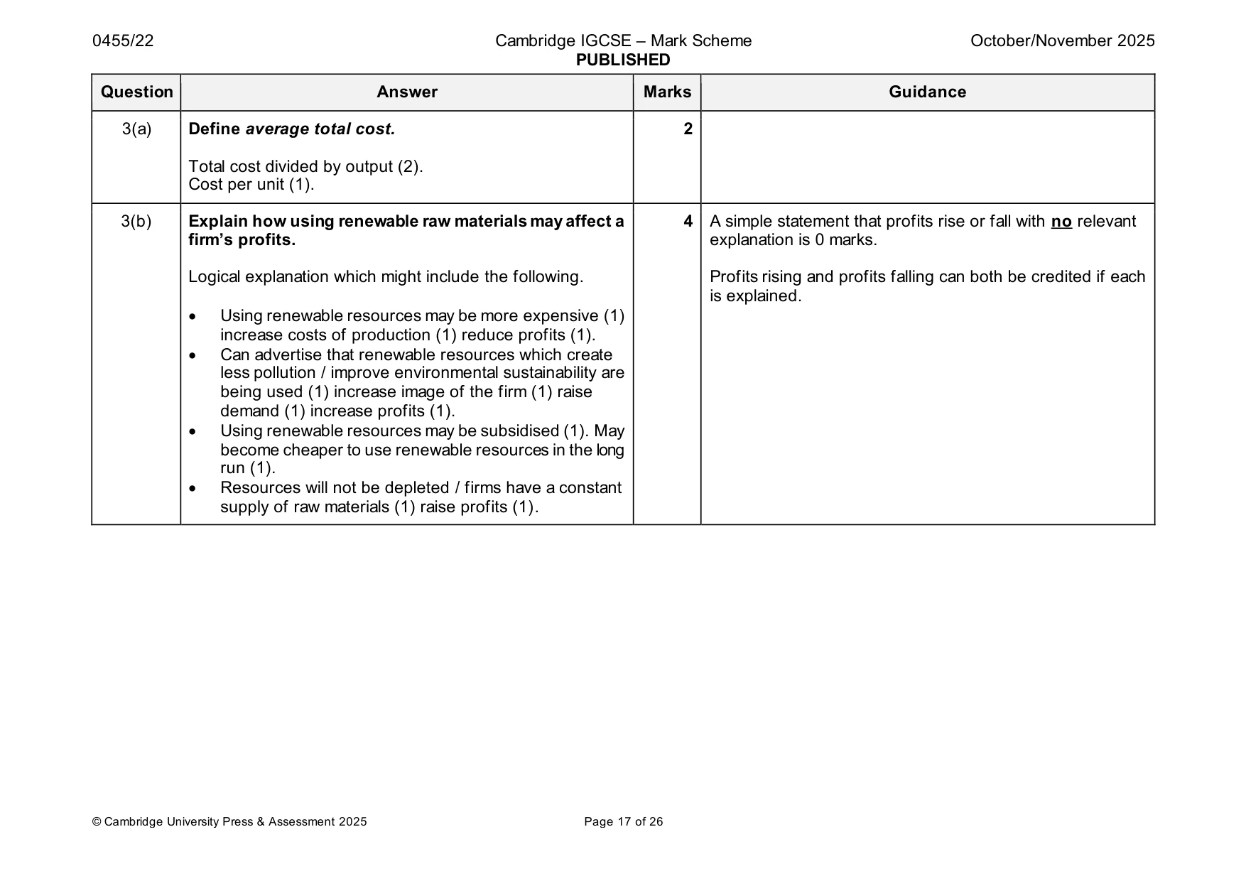 Mark scheme, page 17 of 26