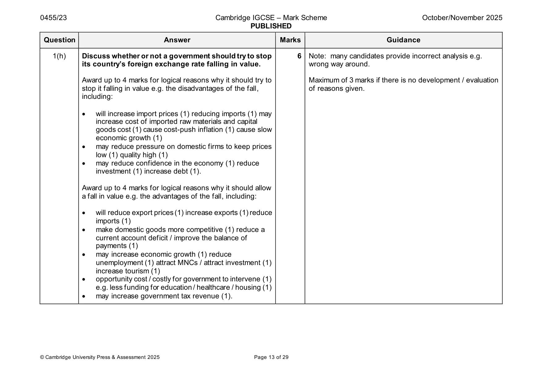 Mark scheme, page 13 of 29