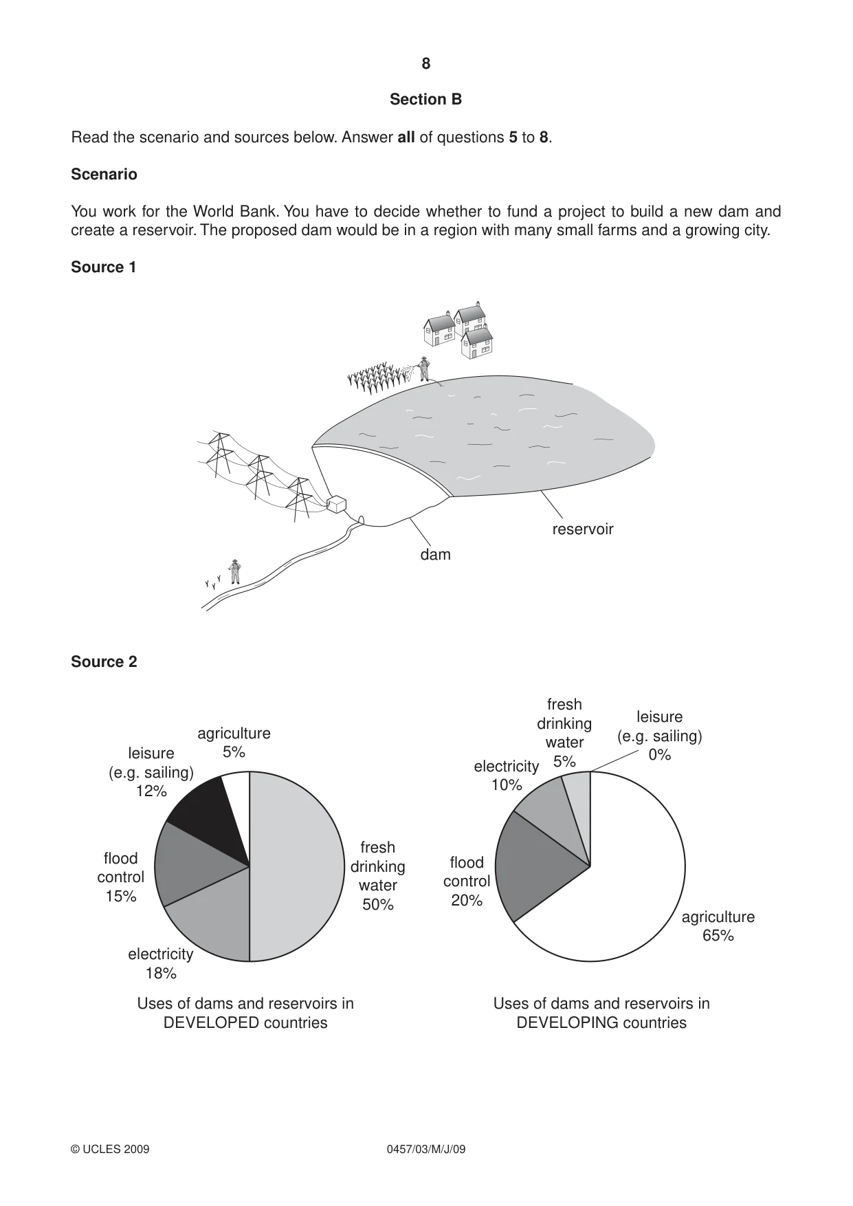 Cambridge IGCSE Global Perspectives 0457 2009 May/June Paper 3 · Variant 1 question paper, page 8 of 16