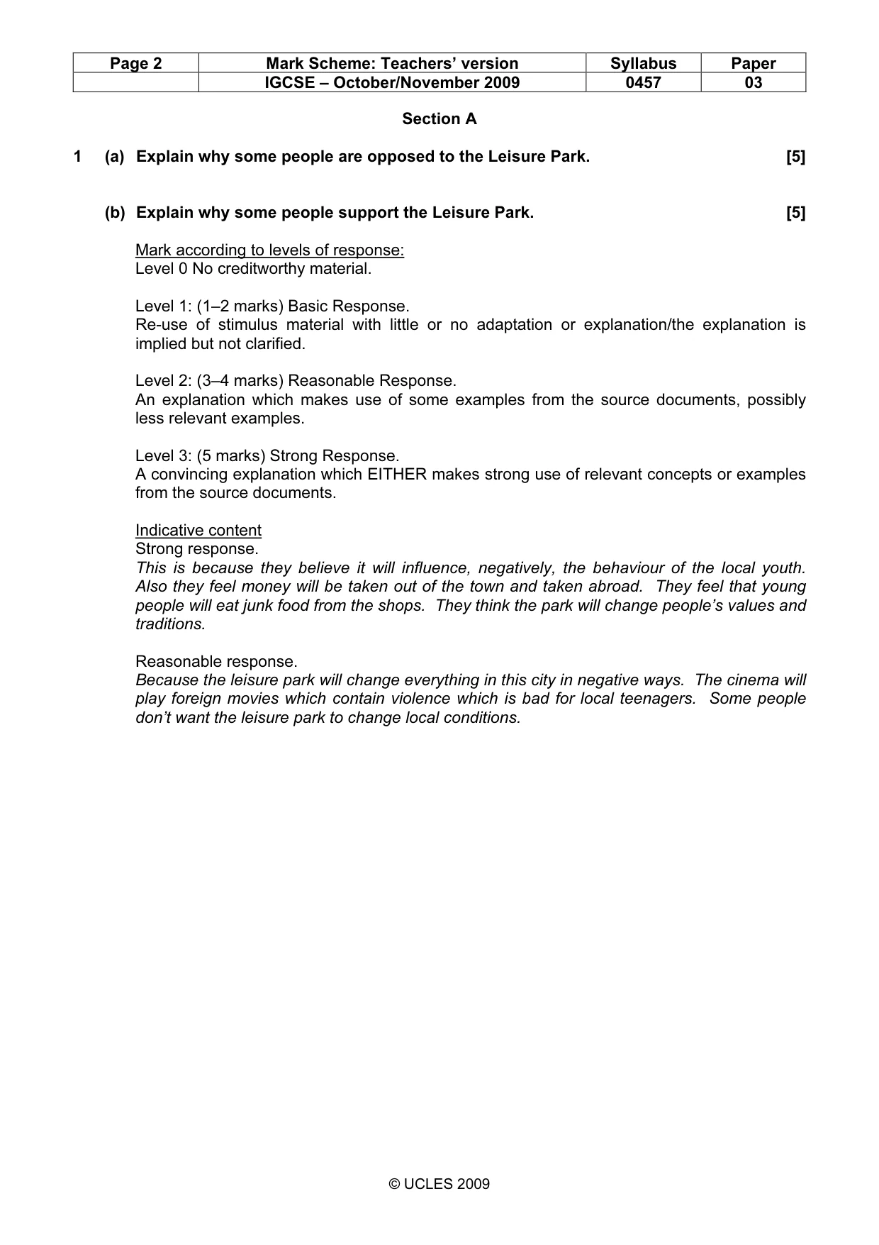 Mark scheme, page 2 of 10