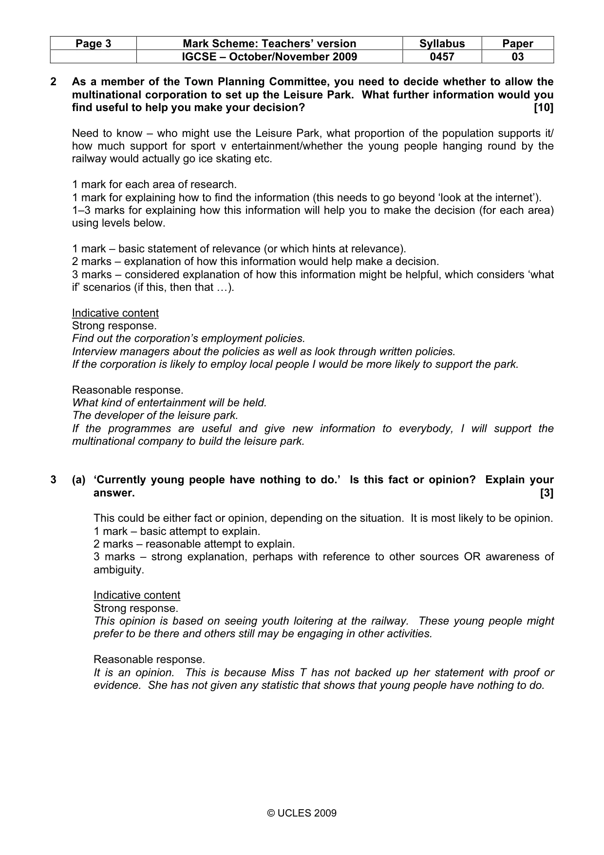 Mark scheme, page 3 of 10