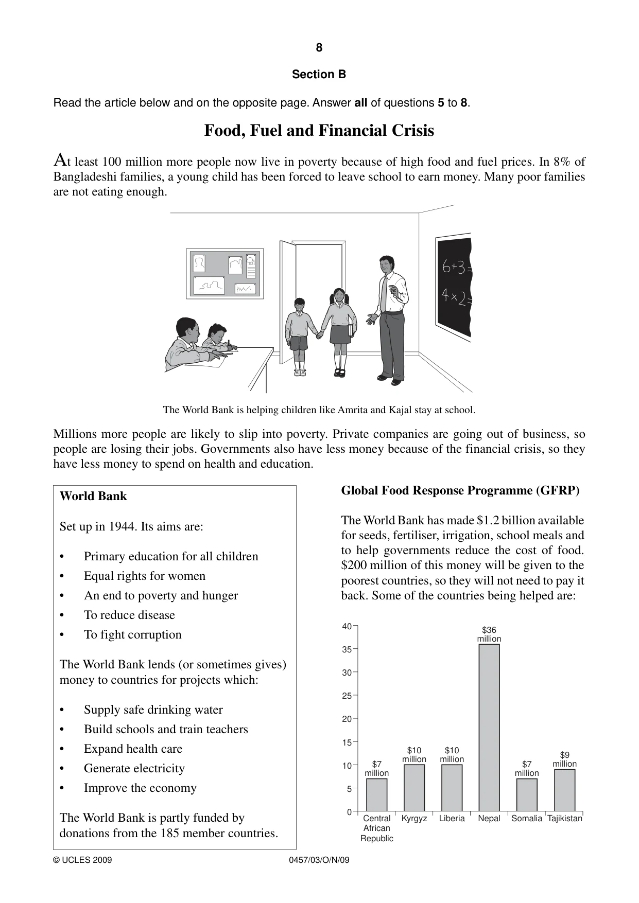 Cambridge IGCSE Global Perspectives 0457 2009 Oct/Nov Paper 3 · Variant 1 question paper, page 8 of 16