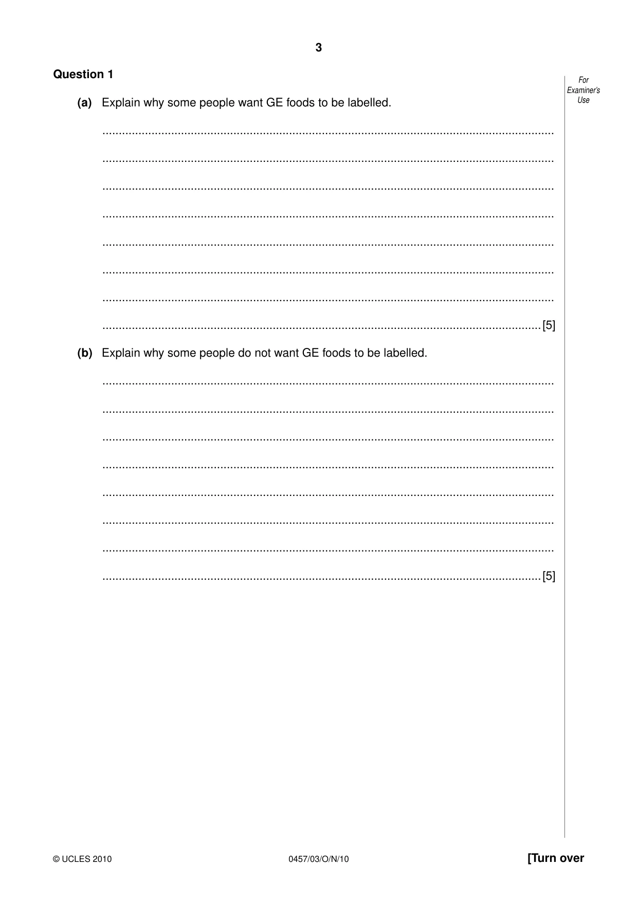 Cambridge IGCSE Global Perspectives 0457 2010 Oct/Nov Paper 3 · Variant 1 question paper, page 3 of 12