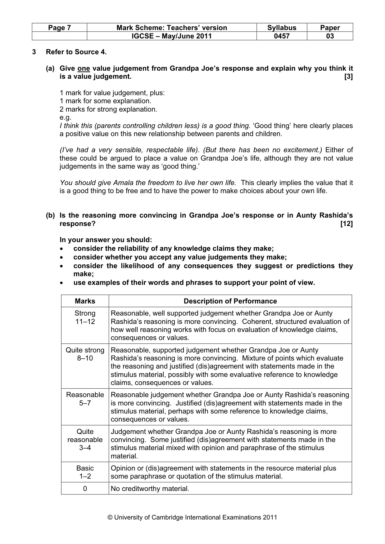 Mark scheme, page 7 of 20