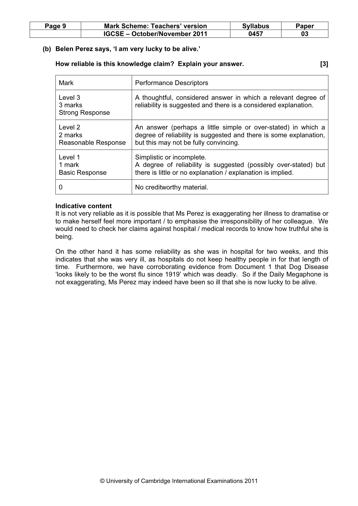 Mark scheme, page 9 of 23