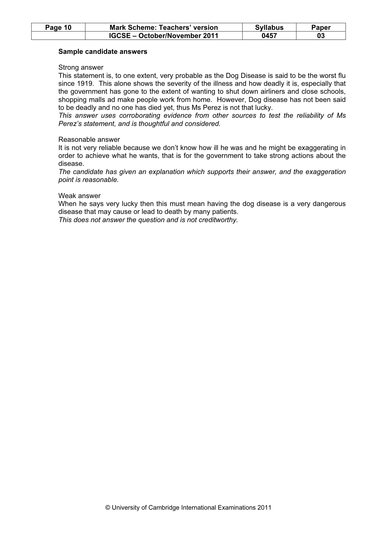 Mark scheme, page 10 of 23