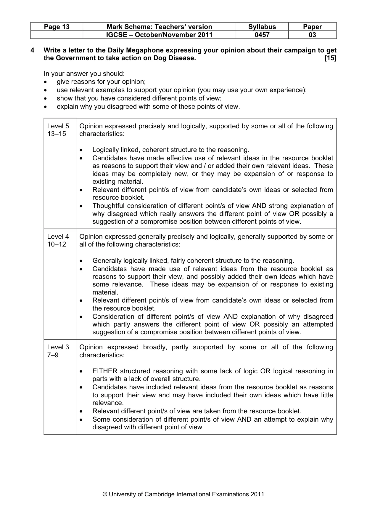 Mark scheme, page 13 of 23