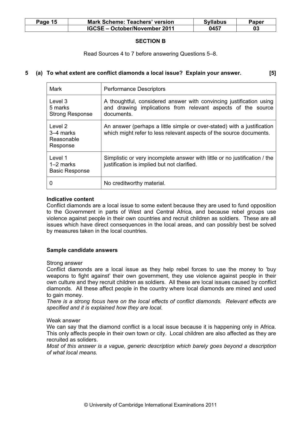 Mark scheme, page 15 of 23