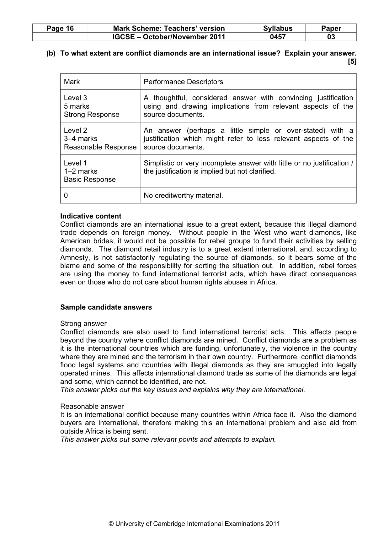 Mark scheme, page 16 of 23