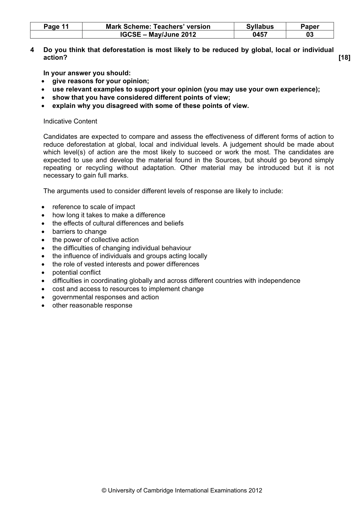 Mark scheme, page 11 of 12