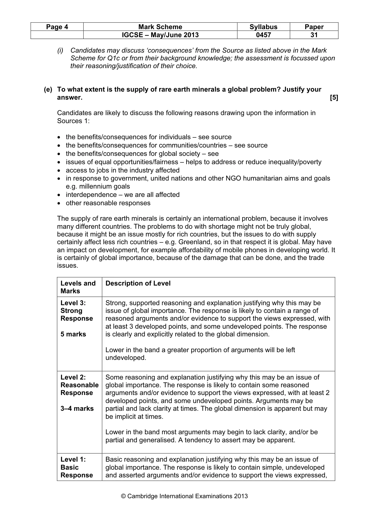 Mark scheme, page 4 of 13