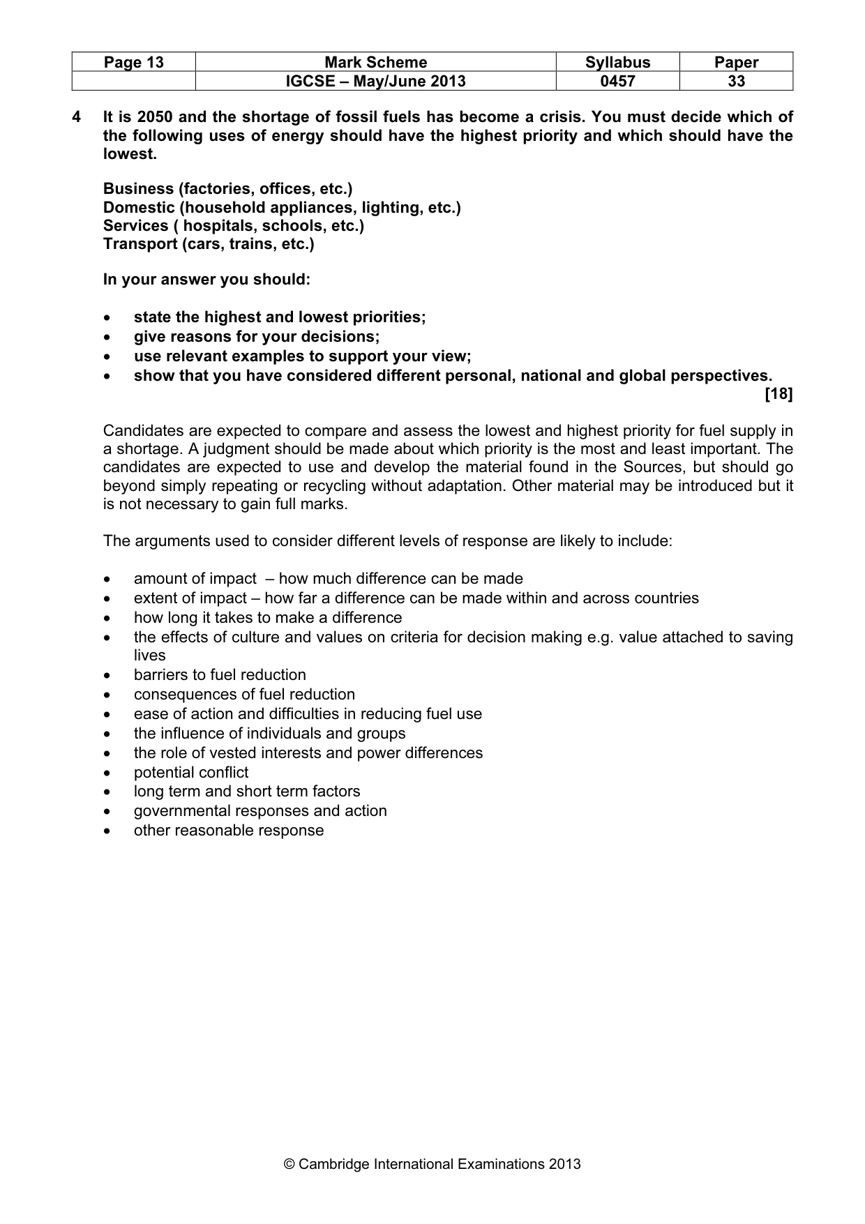 Mark scheme, page 13 of 14