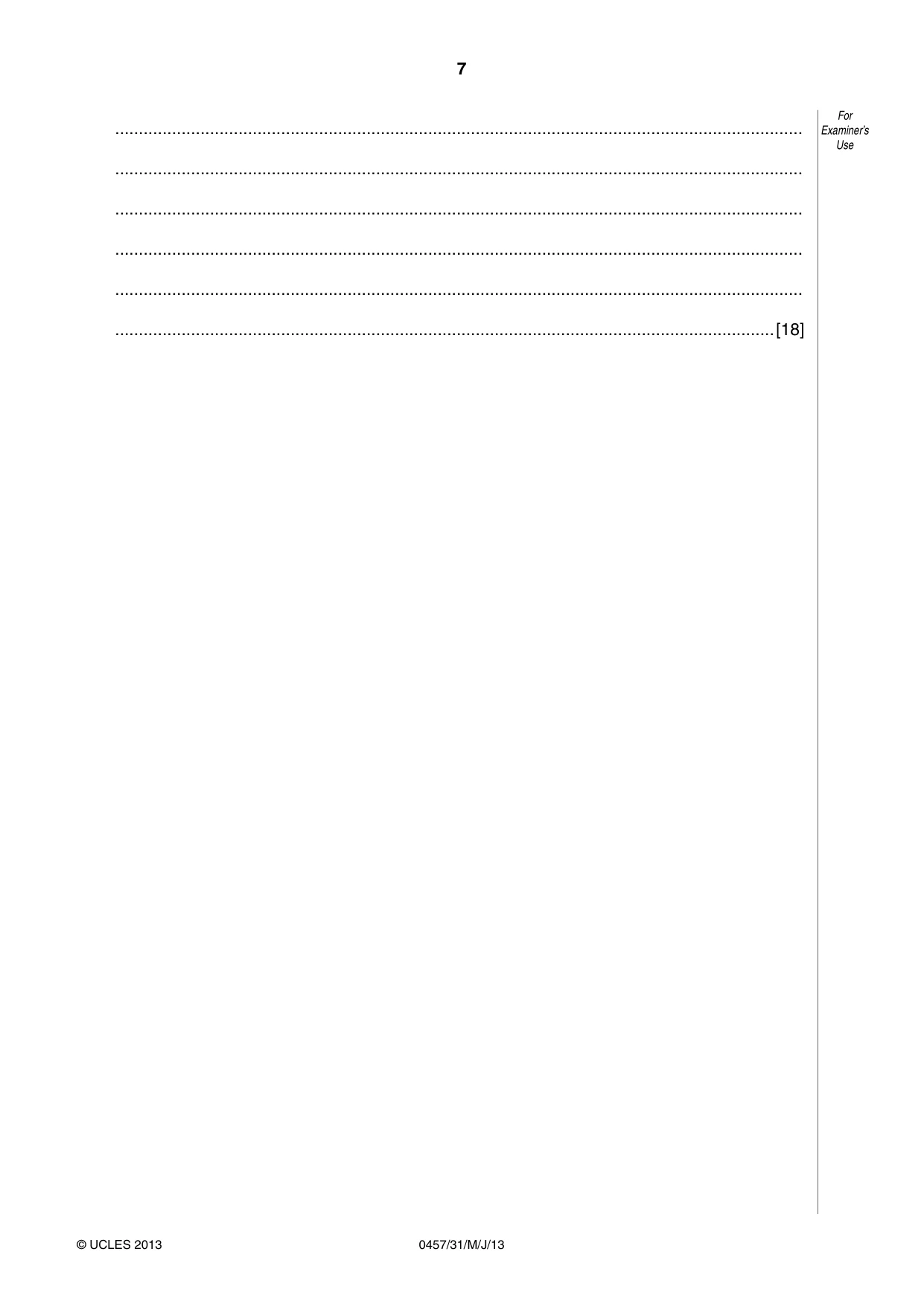 Cambridge IGCSE Global Perspectives 0457 2013 May/June Paper 3 · Variant 1 question paper, page 7 of 8