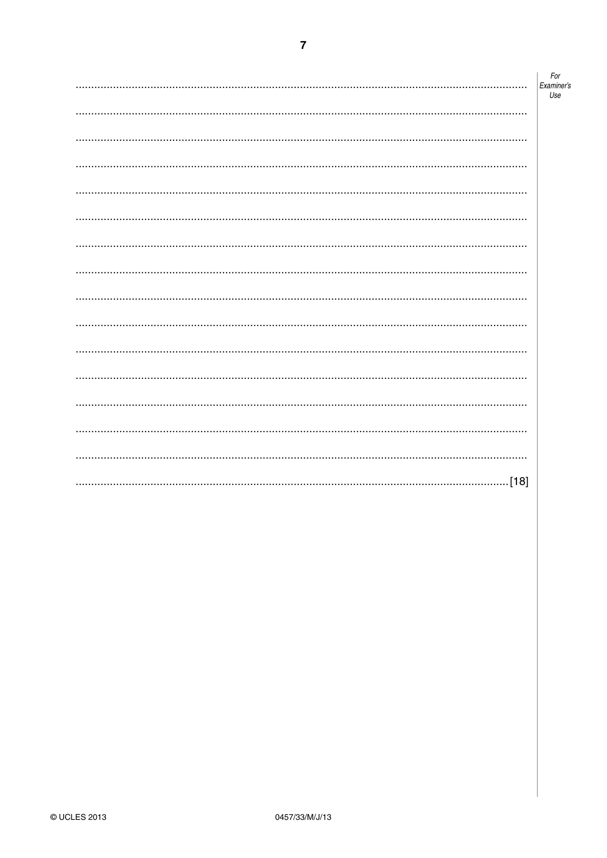 Cambridge IGCSE Global Perspectives 0457 2013 May/June Paper 3 · Variant 3 question paper, page 7 of 8
