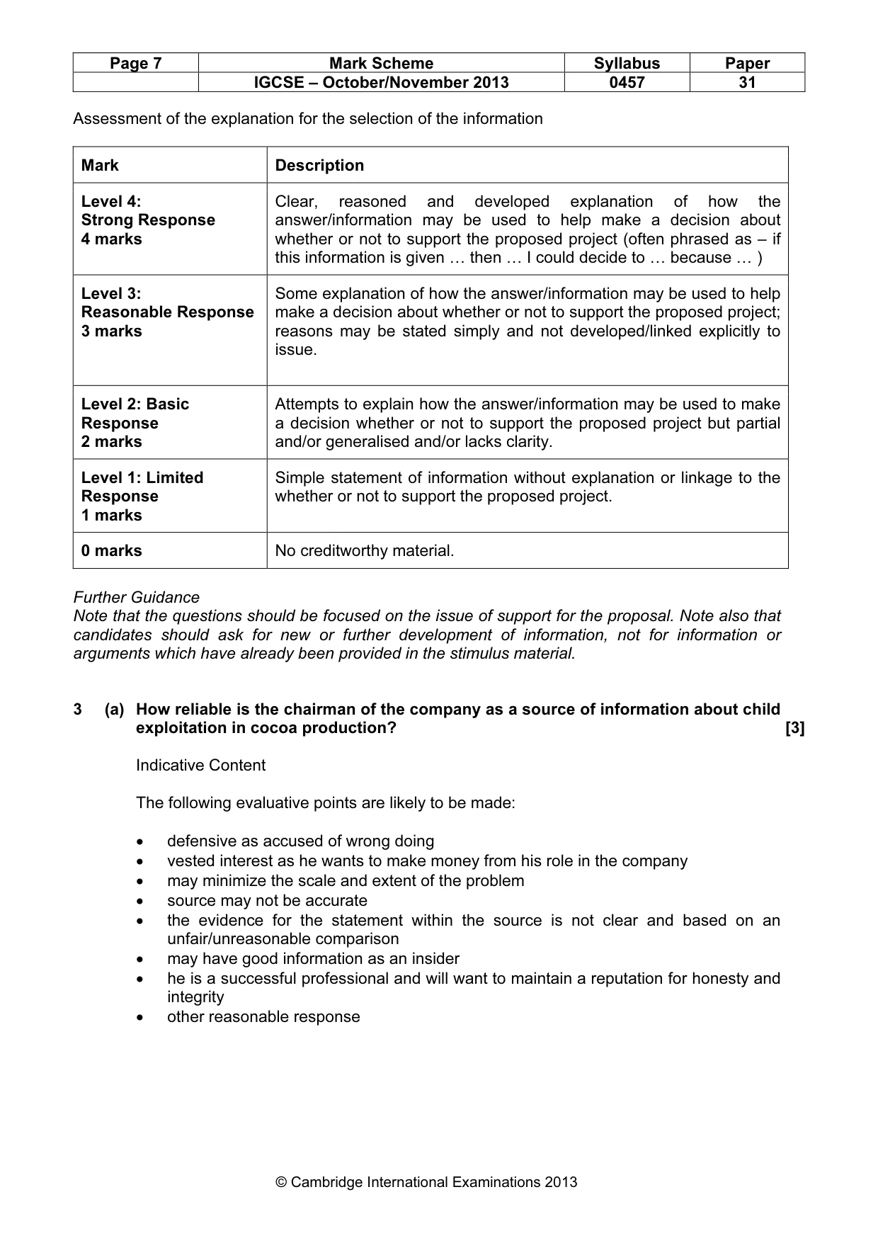 Mark scheme, page 7 of 13