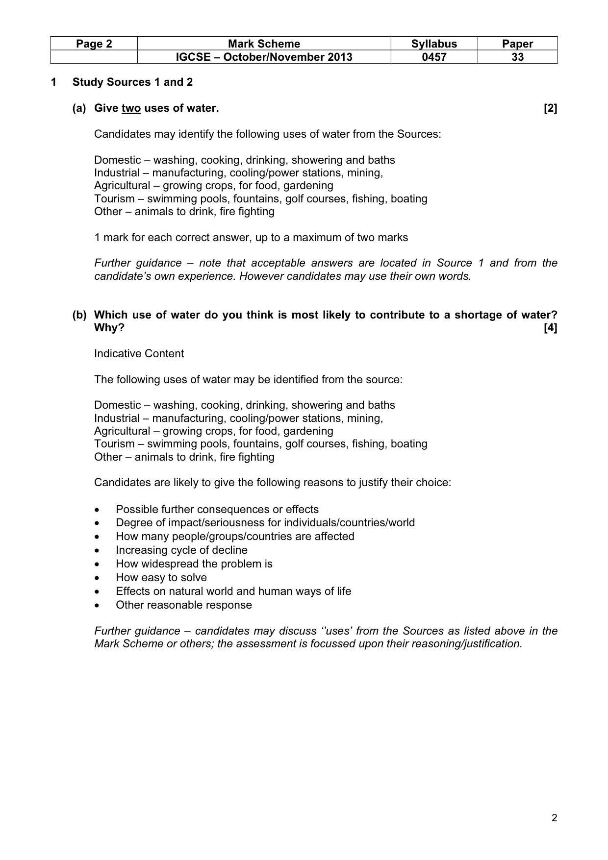 Mark scheme, page 2 of 13