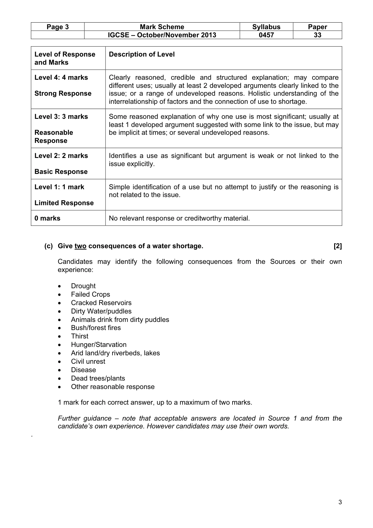 Mark scheme, page 3 of 13