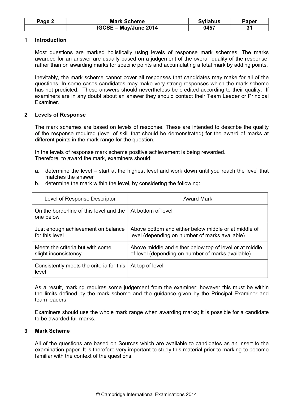 Mark scheme, page 2 of 12