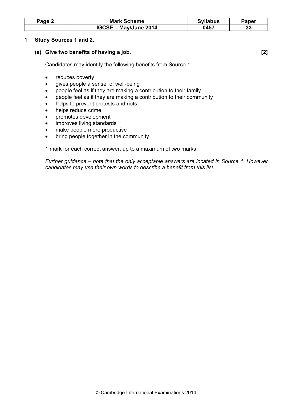 Mark scheme, page 2 of 15