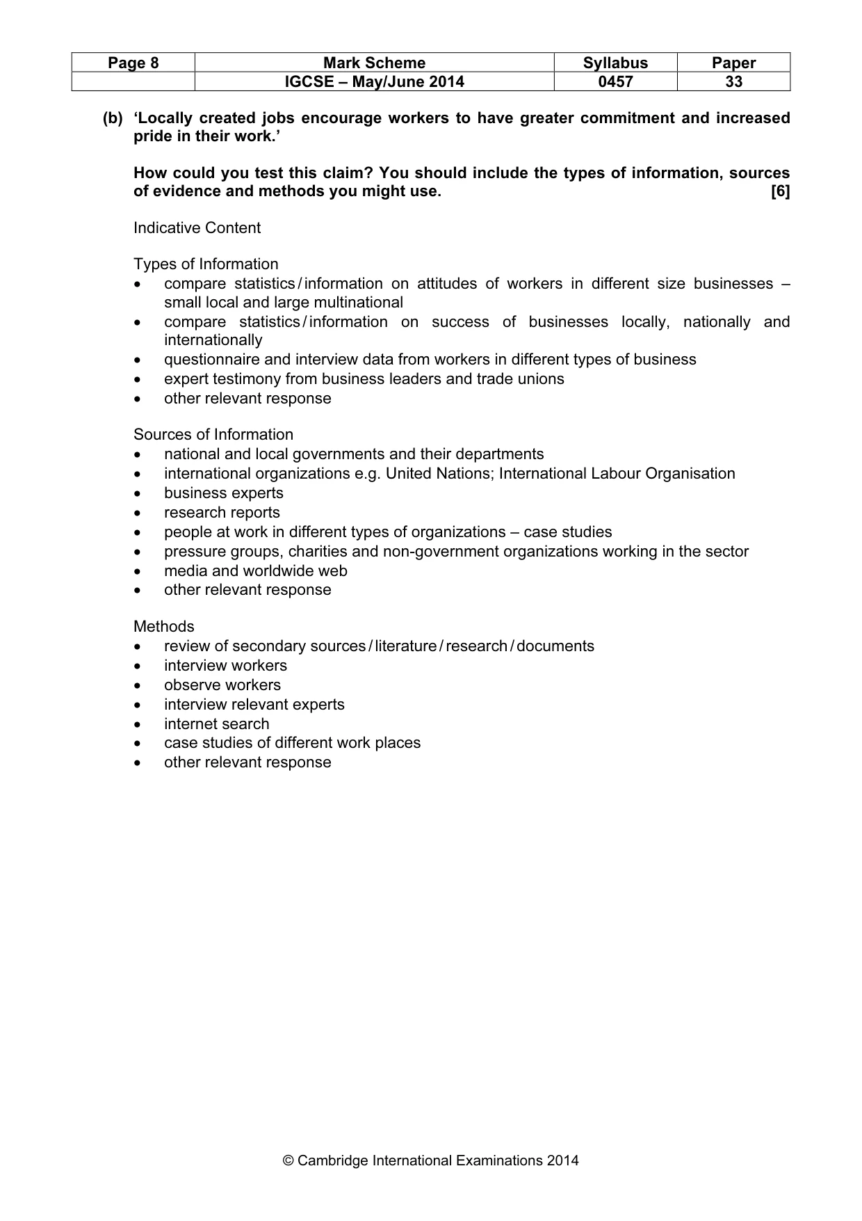 Mark scheme, page 8 of 15