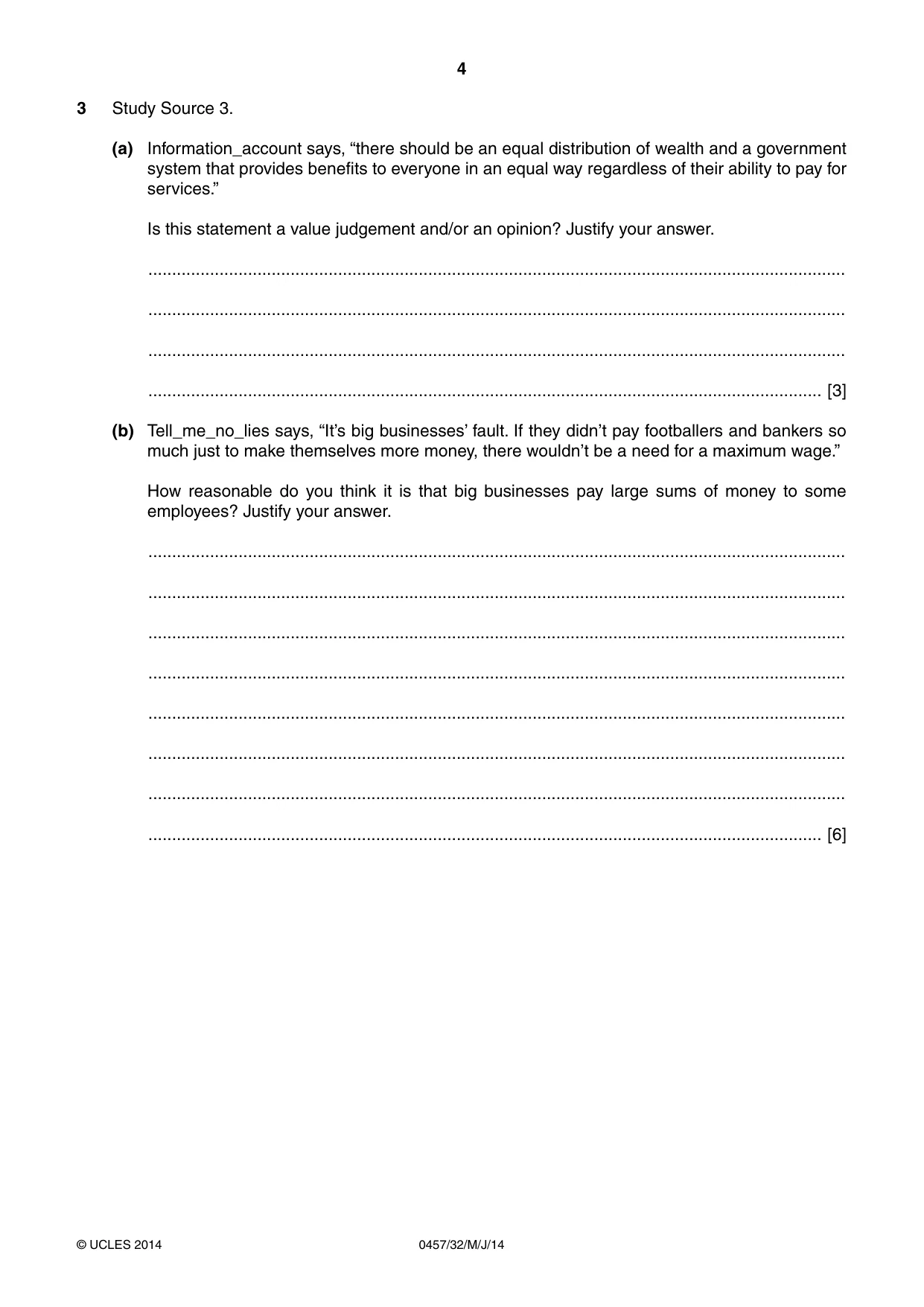 Cambridge IGCSE Global Perspectives 0457 2014 May/June Paper 3 · Variant 2 question paper, page 4 of 8