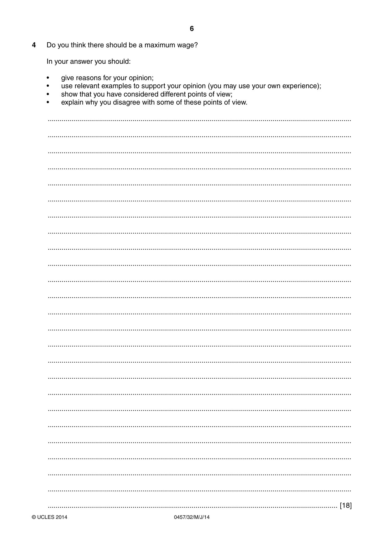 Cambridge IGCSE Global Perspectives 0457 2014 May/June Paper 3 · Variant 2 question paper, page 6 of 8