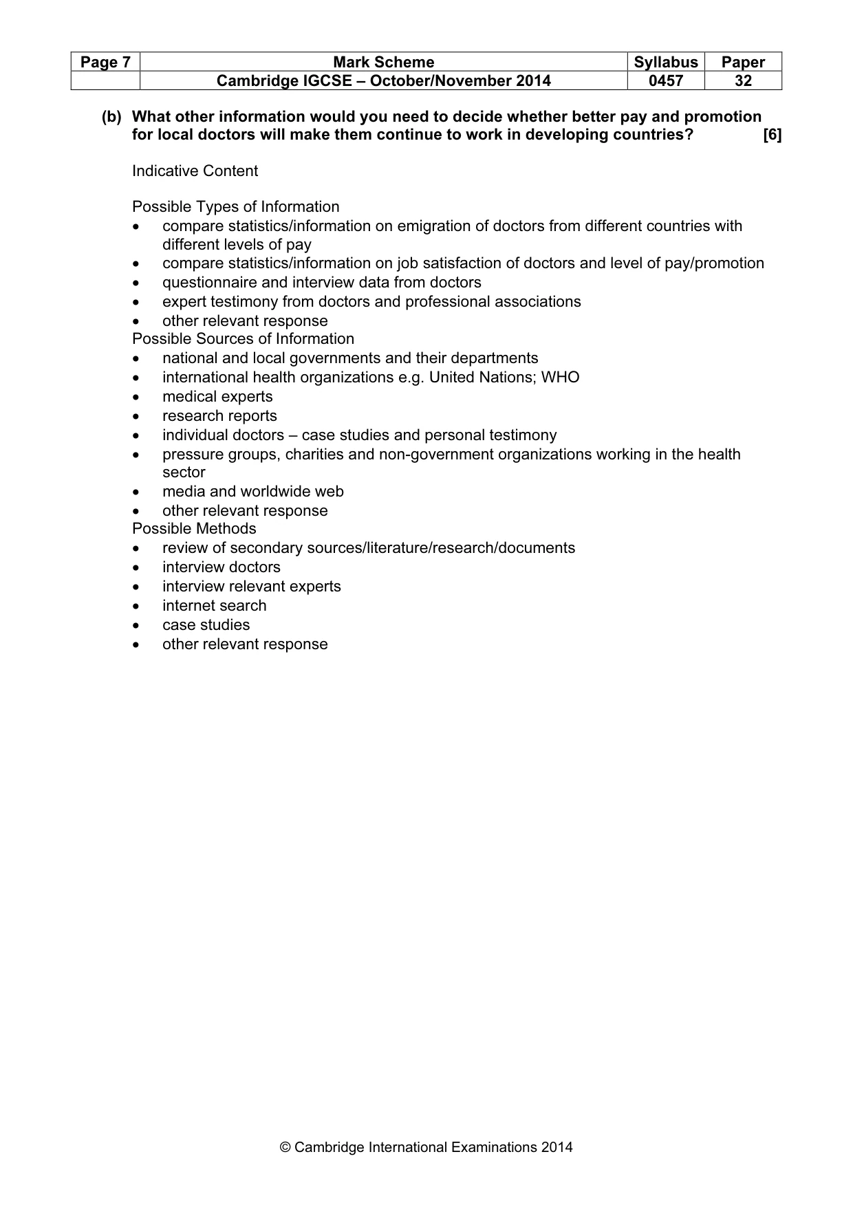 Mark scheme, page 7 of 14