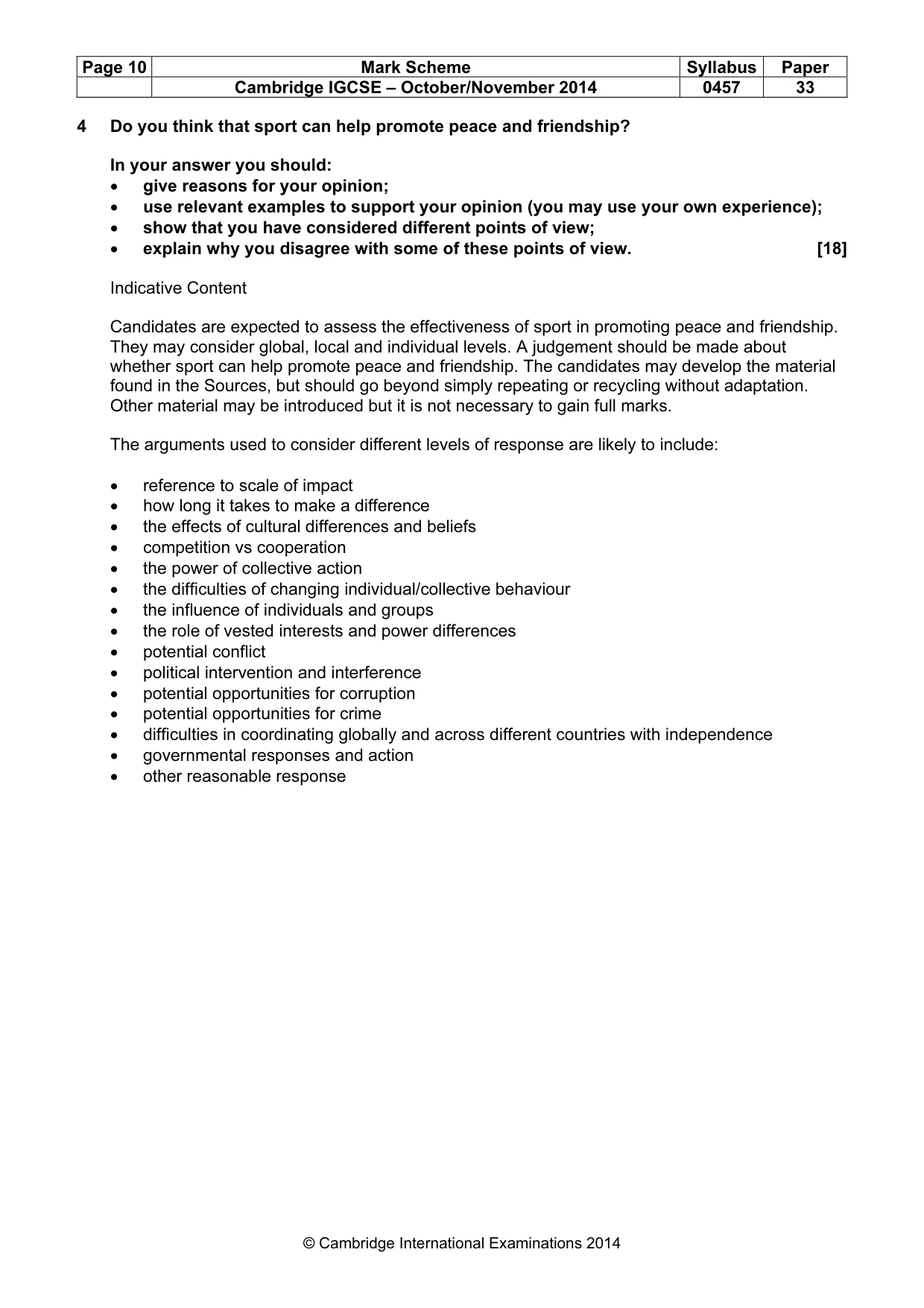 Mark scheme, page 10 of 11
