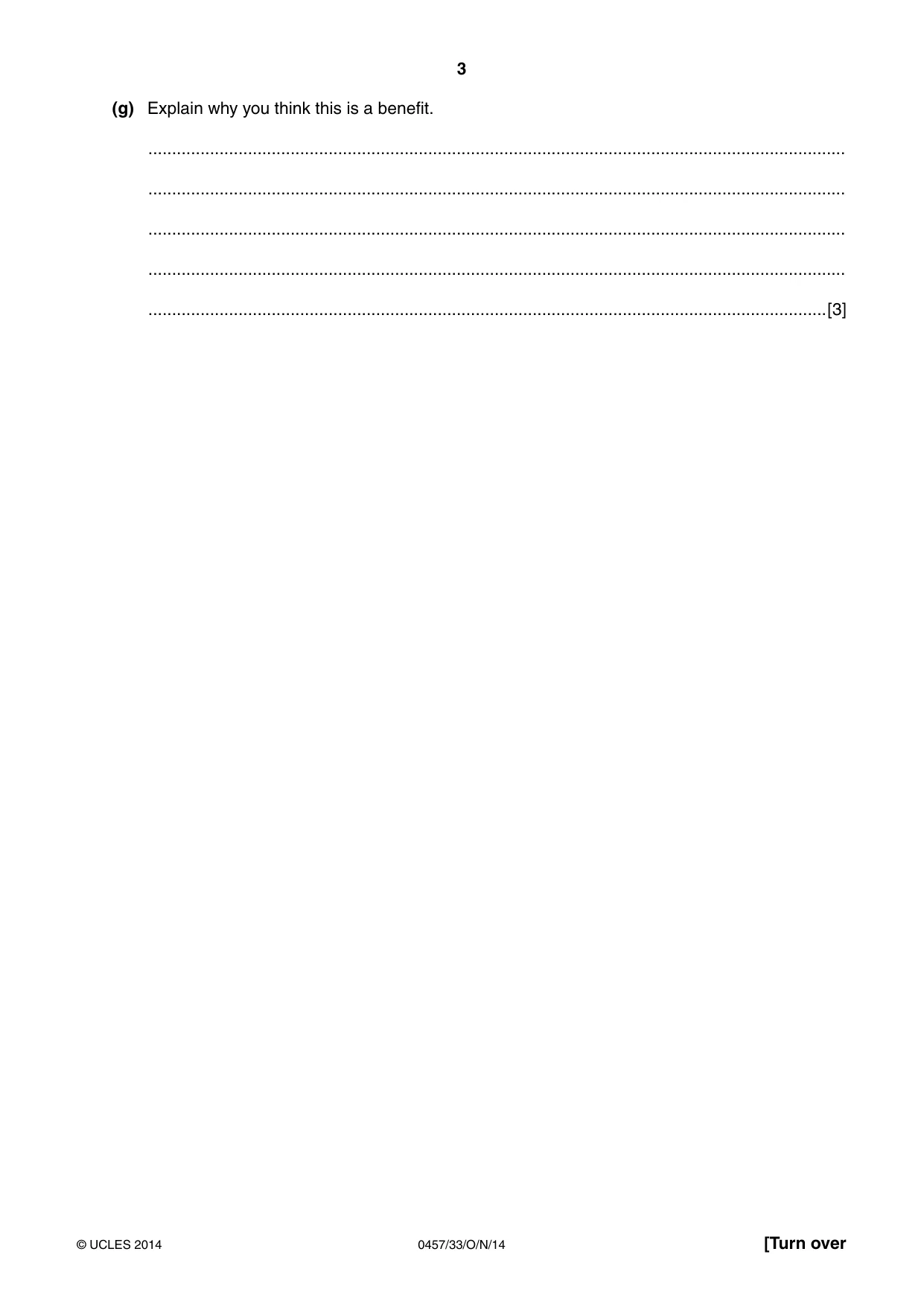 Cambridge IGCSE Global Perspectives 0457 2014 Oct/Nov Paper 3 · Variant 3 question paper, page 3 of 8