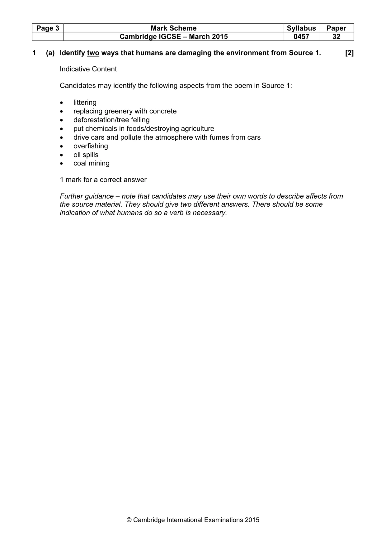Mark scheme, page 3 of 15