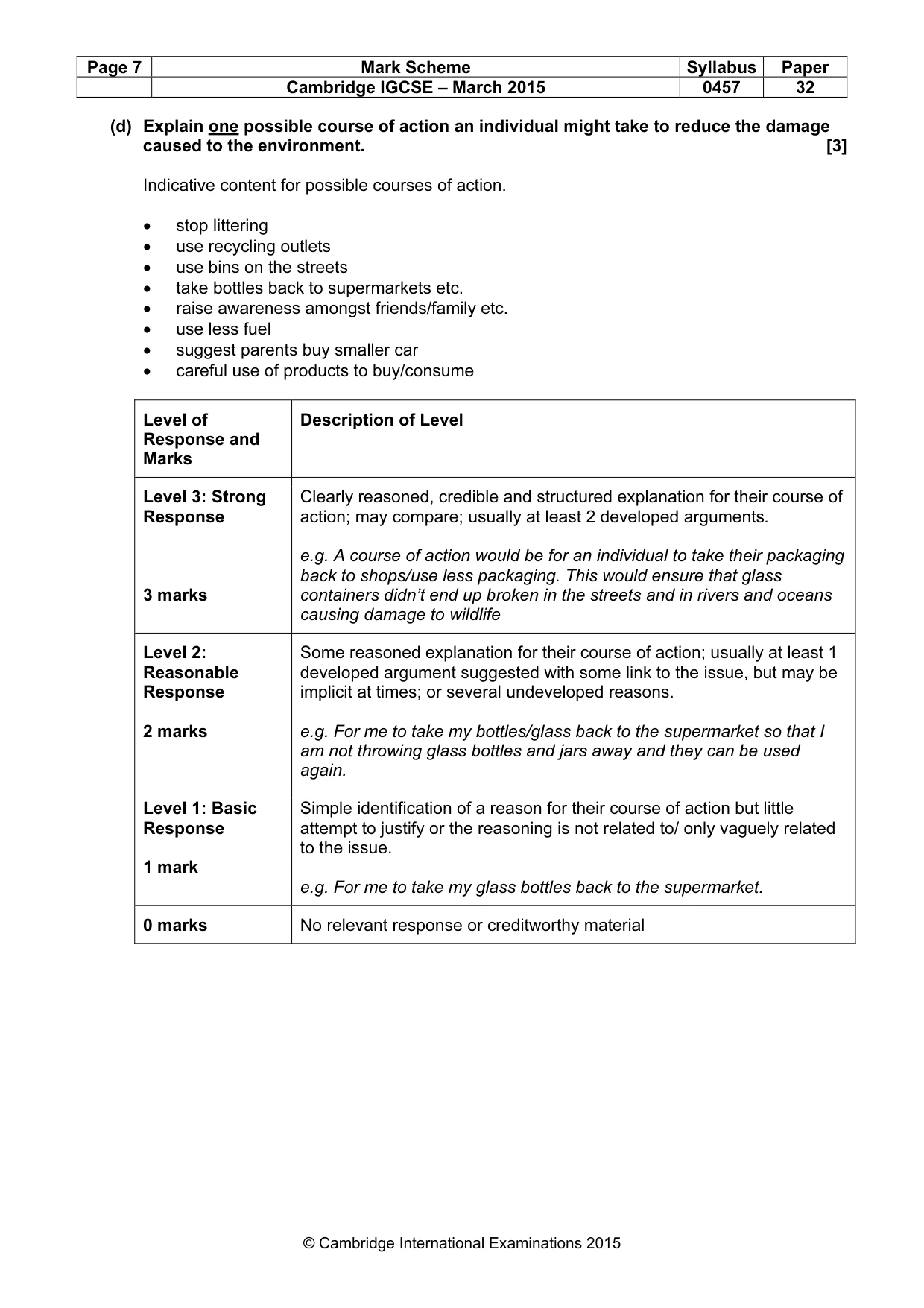 Mark scheme, page 7 of 15