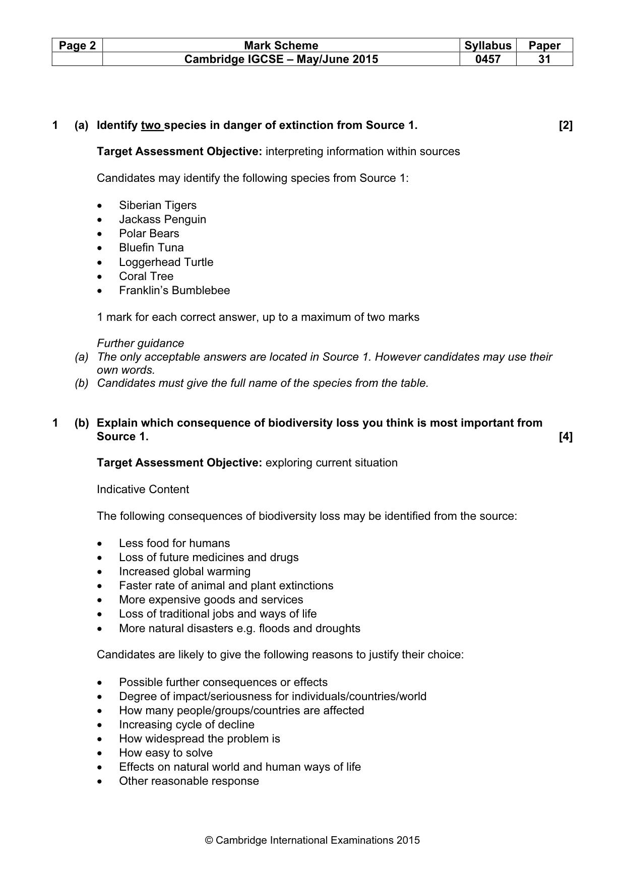 Mark scheme, page 2 of 12