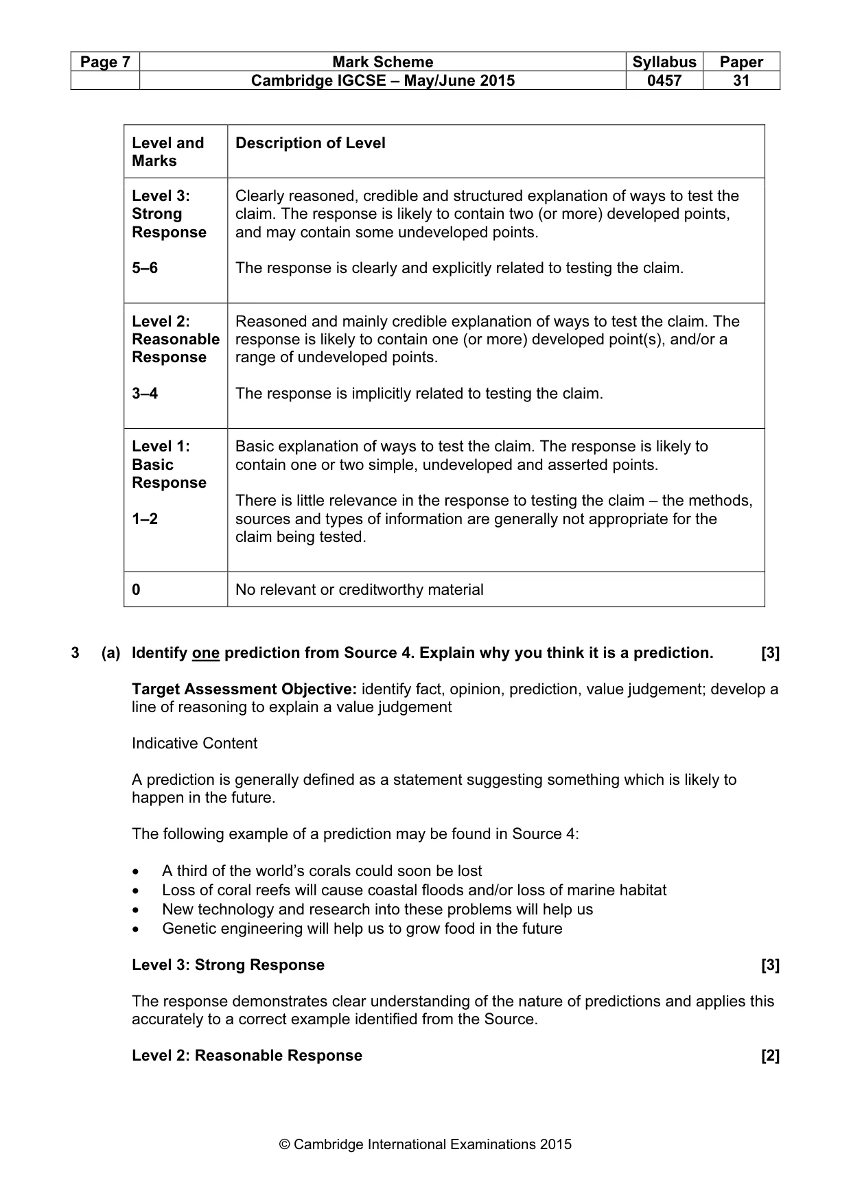 Mark scheme, page 7 of 12