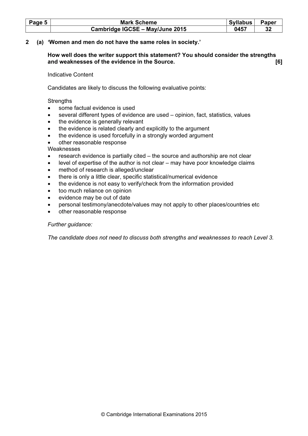 Mark scheme, page 5 of 13
