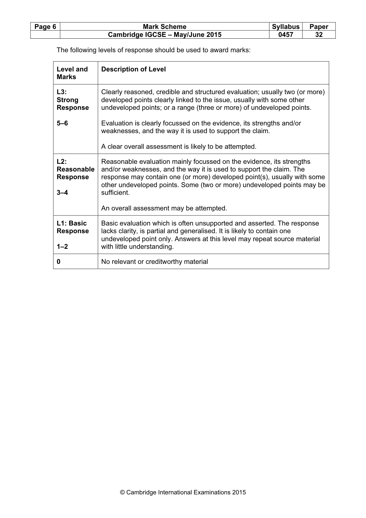 Mark scheme, page 6 of 13