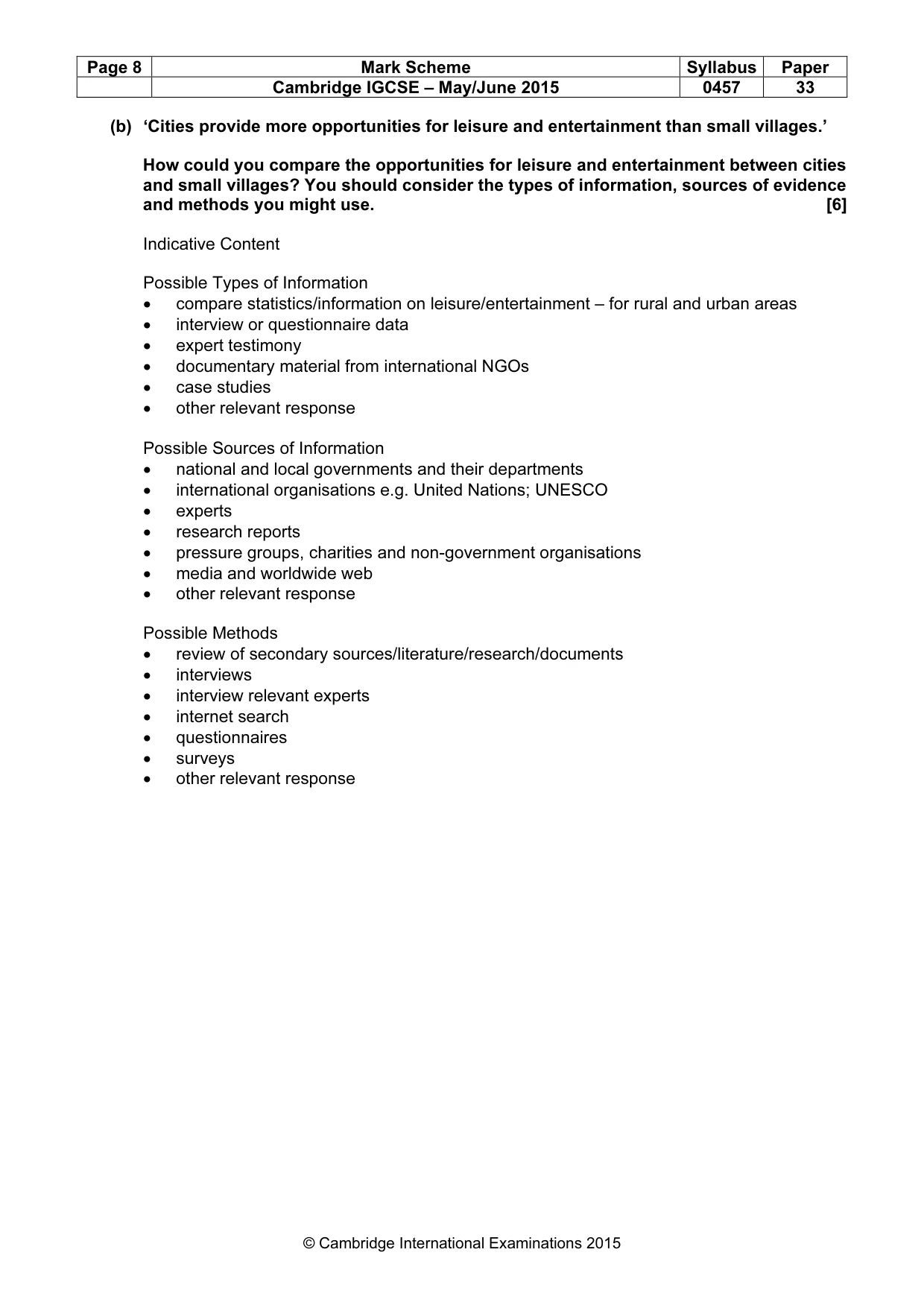 Mark scheme, page 8 of 15