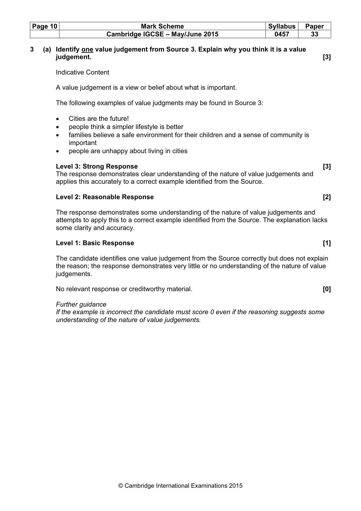 Mark scheme, page 10 of 15