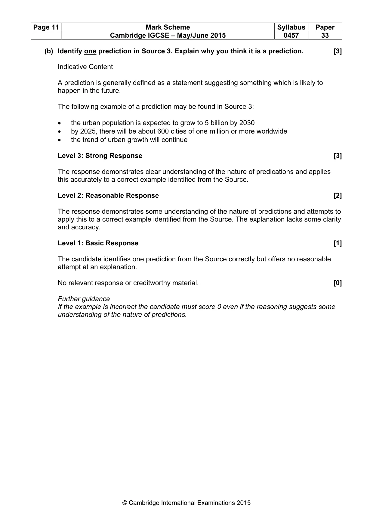 Mark scheme, page 11 of 15
