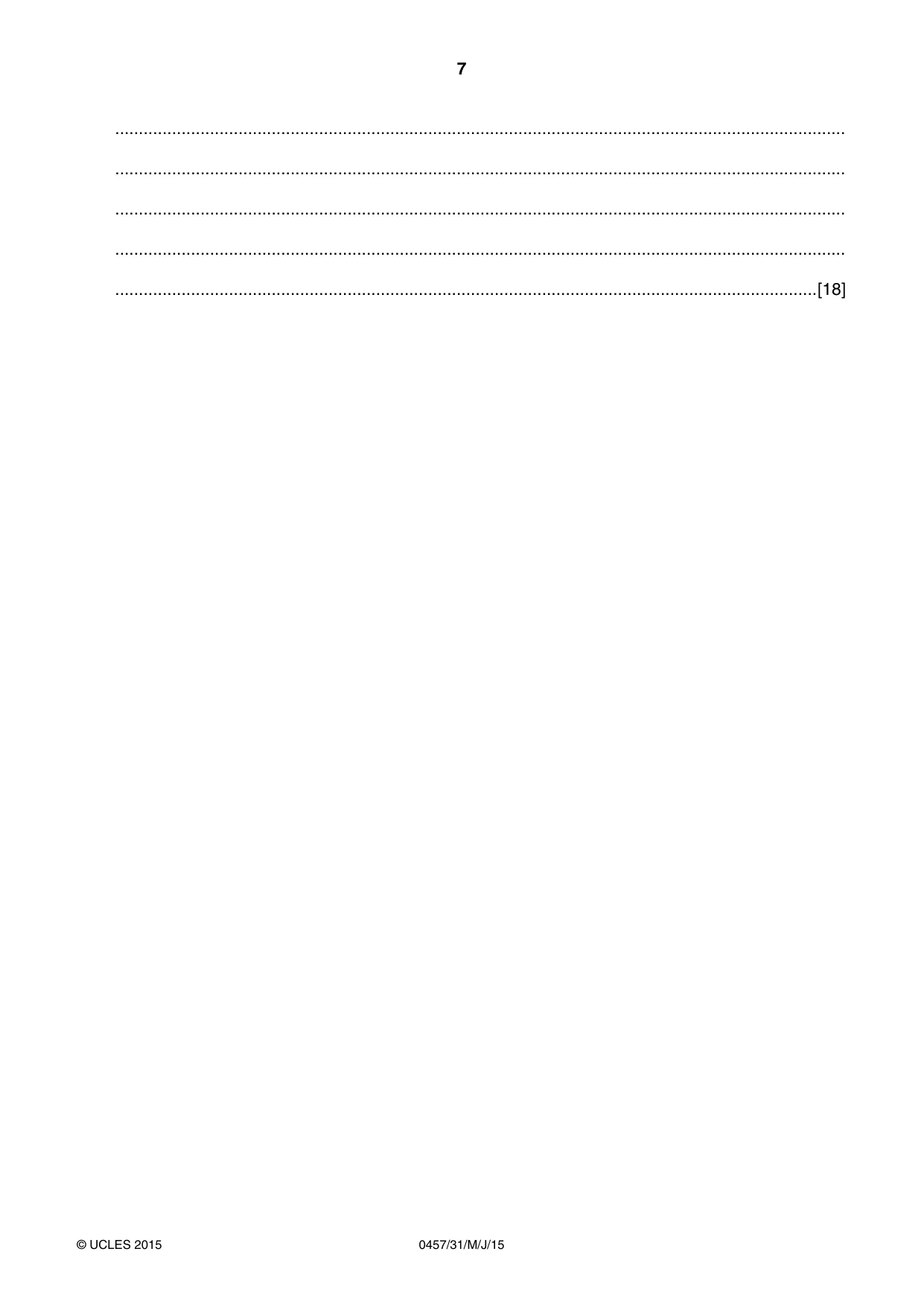 Cambridge IGCSE Global Perspectives 0457 2015 May/June Paper 3 · Variant 1 question paper, page 7 of 8