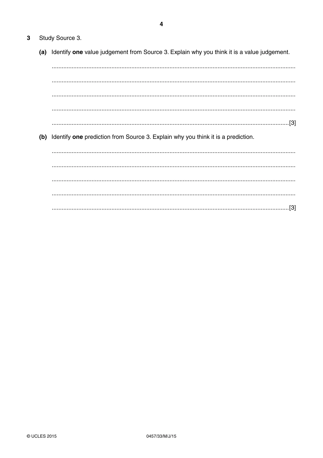 Cambridge IGCSE Global Perspectives 0457 2015 May/June Paper 3 · Variant 3 question paper, page 4 of 8