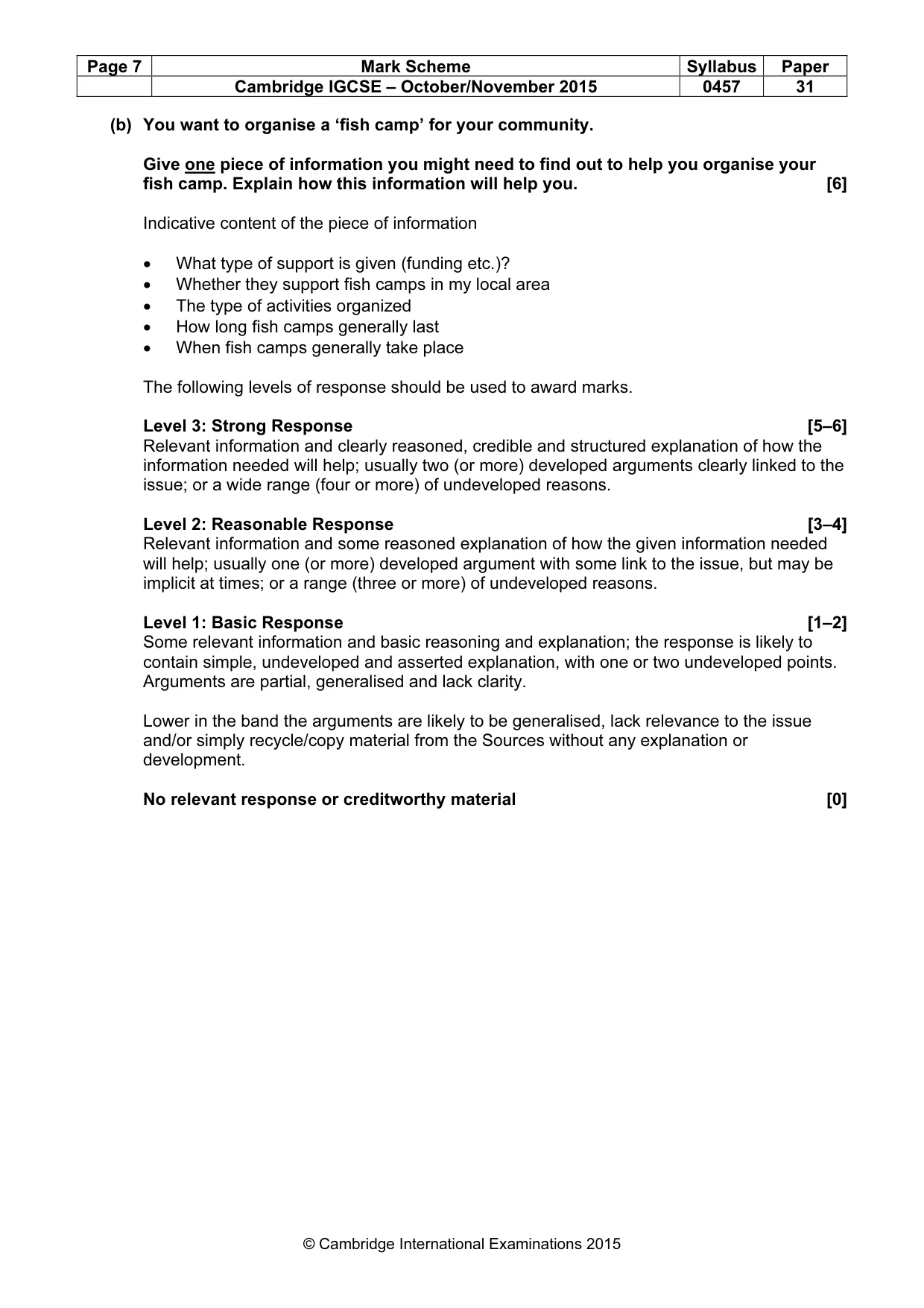 Mark scheme, page 7 of 13