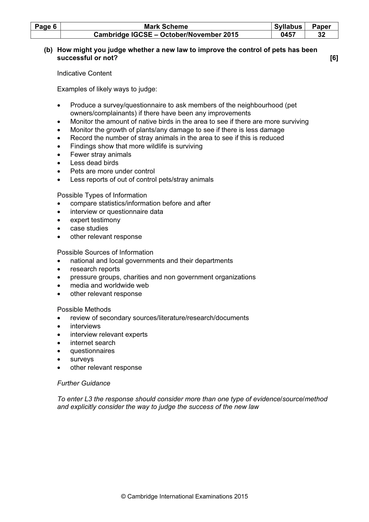 Mark scheme, page 6 of 13