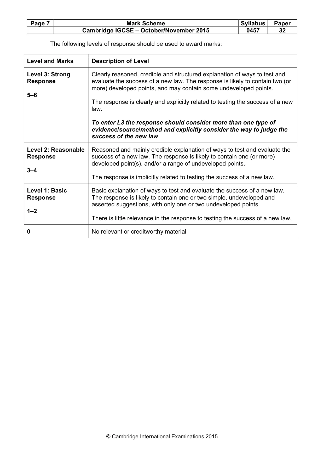 Mark scheme, page 7 of 13