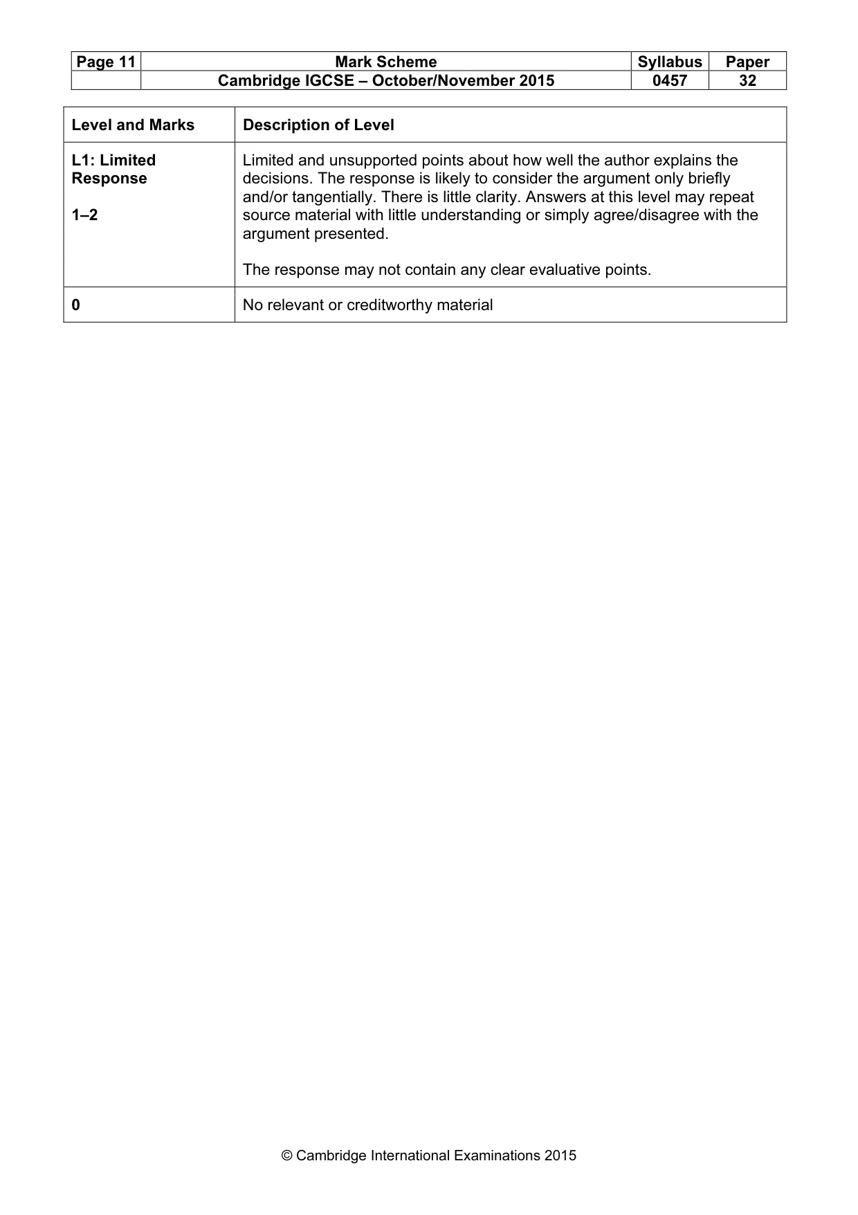 Mark scheme, page 11 of 13